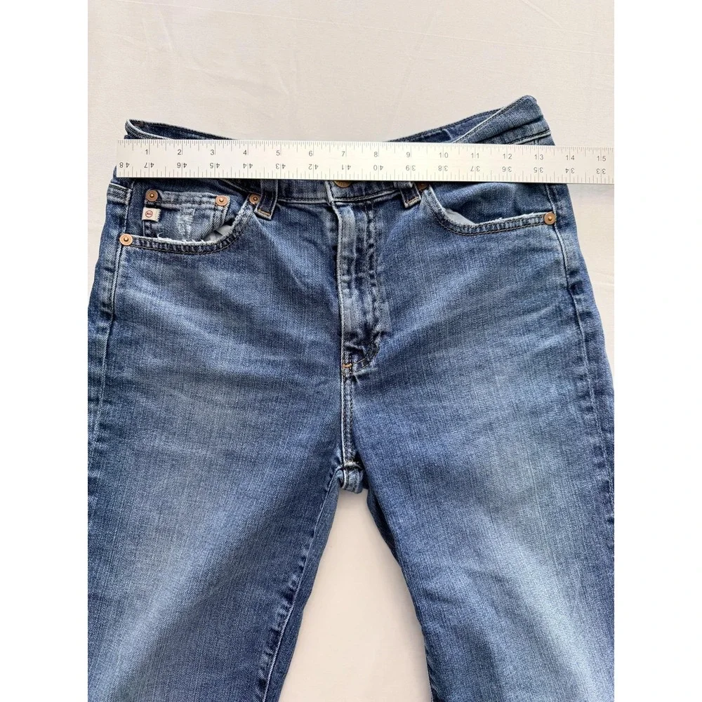 AG Adriano Goldschmied Straight Jeans Womens 26 Blue Wash Mid Rise Relaxed 26x30